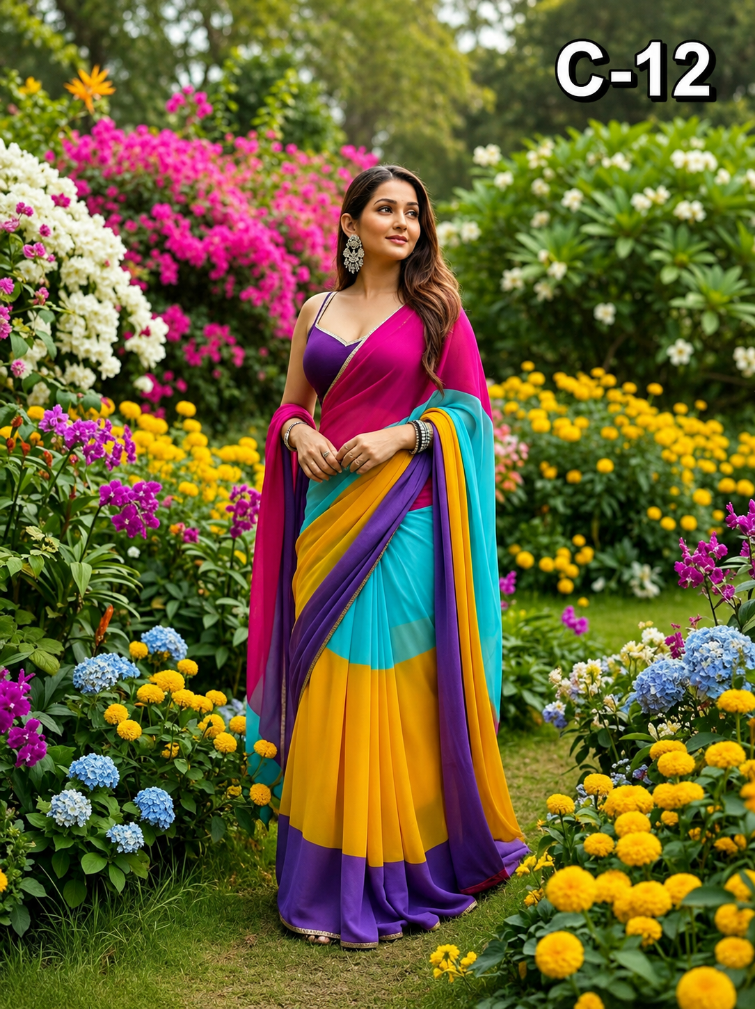 নিউ রংধনু শাড়ি কালেকশন C-12